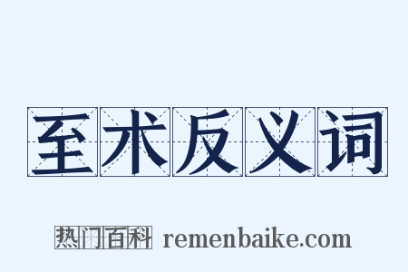 至术反义词是什么意思的图片
